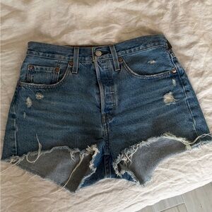 Levi's Blue Denim Jeans with Brown Leather Patch